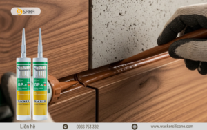 Keo Wacker trám khe hở giữ kệ gỗ và tường