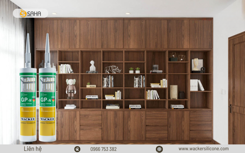 Keo Wacker trám khe hở kệ nội thất