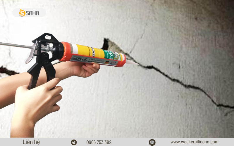 Keo silicone Wacker GP-N trám vết nứt tường ngoài trời