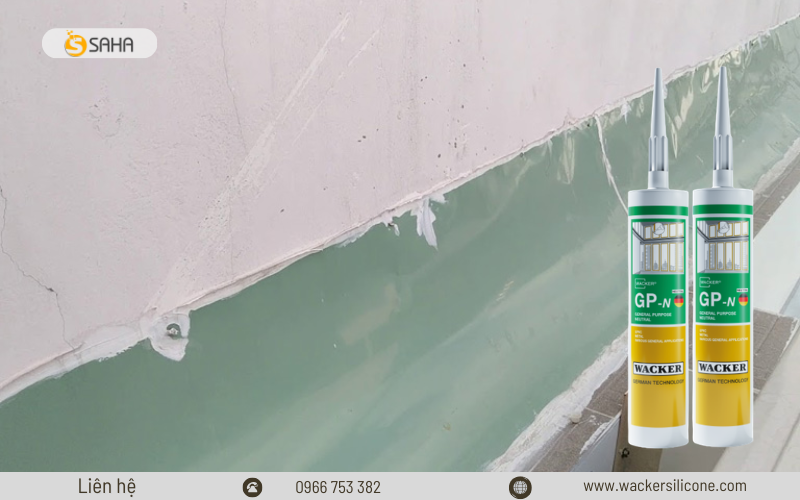 Keo wacker GP-N trám khe tiếp giáp giữa tường và mái tôn