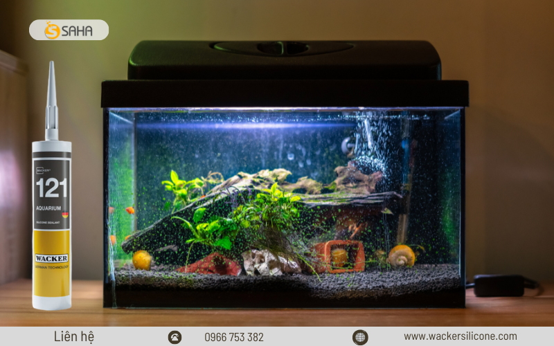Keo silicone Wacker 121 dán bể cá