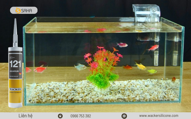 keo silicone dán bể cá Wacker 121