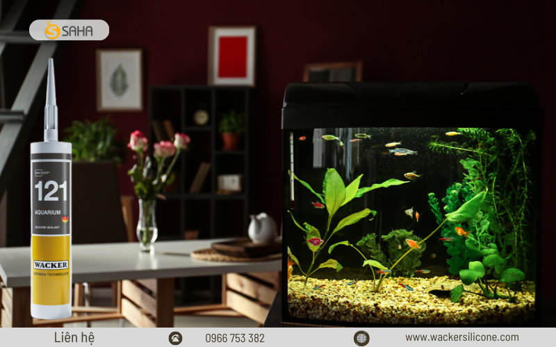 Keo Wacker 121 chống thấm bể cá kính