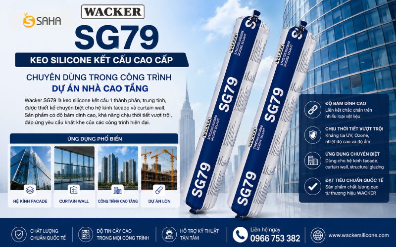 Keo Silicone Wacker SG79 Cho Công Trình
