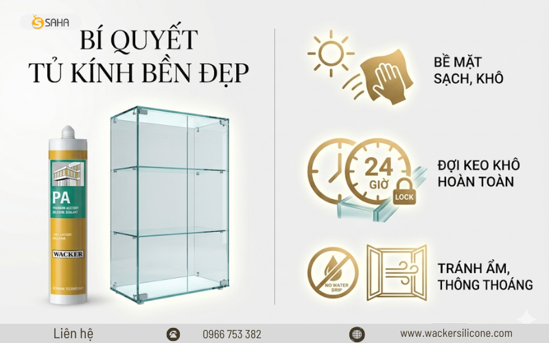 Wacker PA thi công tủ kính (2)